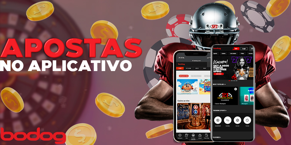 Apostas esportivas no aplicativo móvel Bodog Brasil