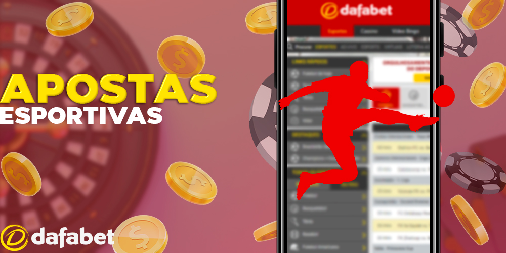 Apostas esportivas no aplicativo móvel da Dafabet Brasil