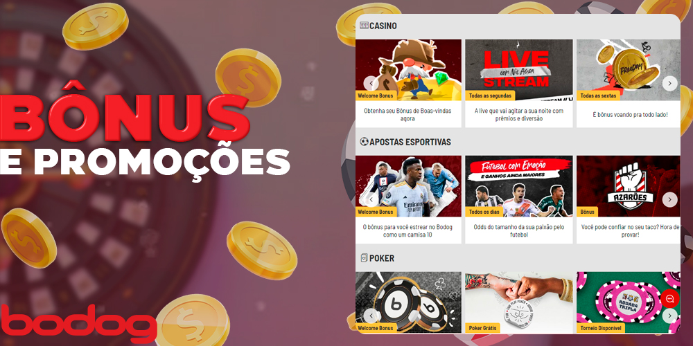 Bônus e promoções no site da Bodog Brasil