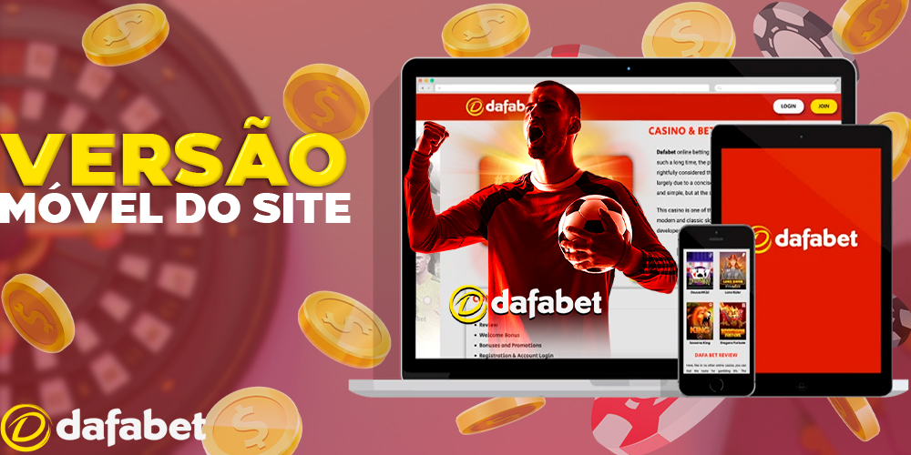Versão móvel do site da Dafabet Brasil