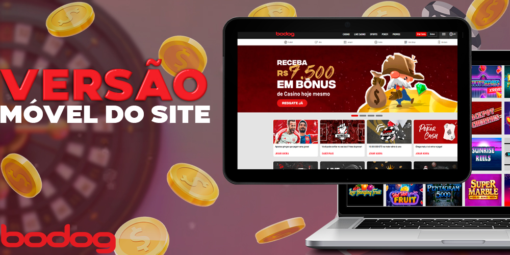 Versão móvel do site da Bodog Brasil